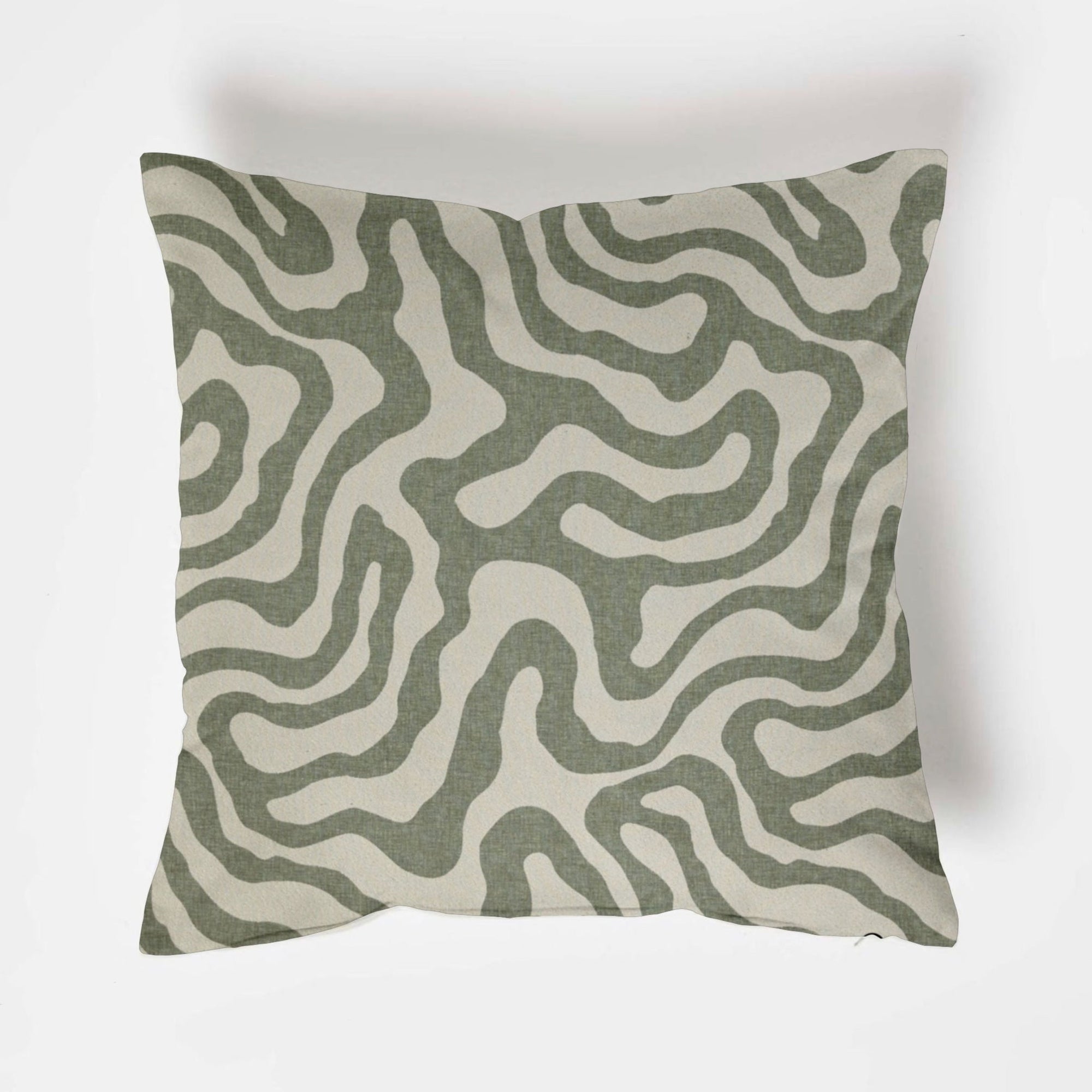 Green wiggle throw cushion, scatter cushions