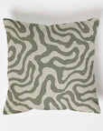 Green wiggle throw cushion, scatter cushions