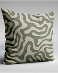 Green wiggle throw cushion, scatter cushions