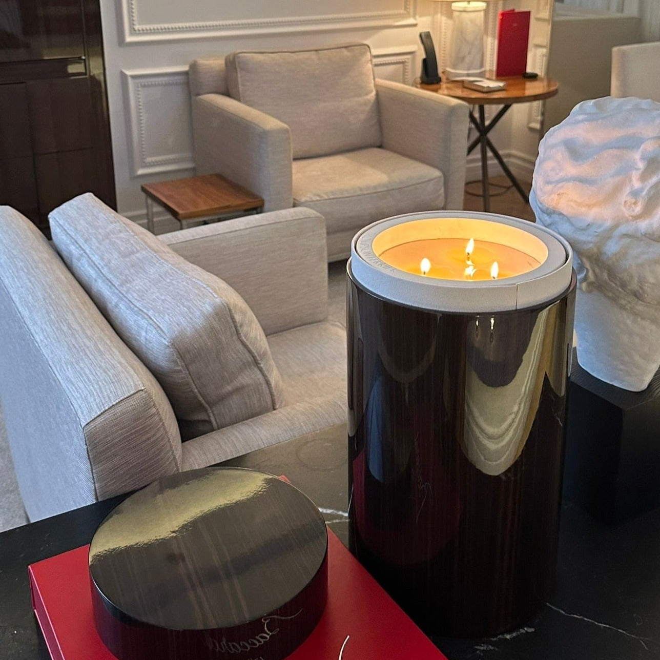 Large Home Candle, Zebrano