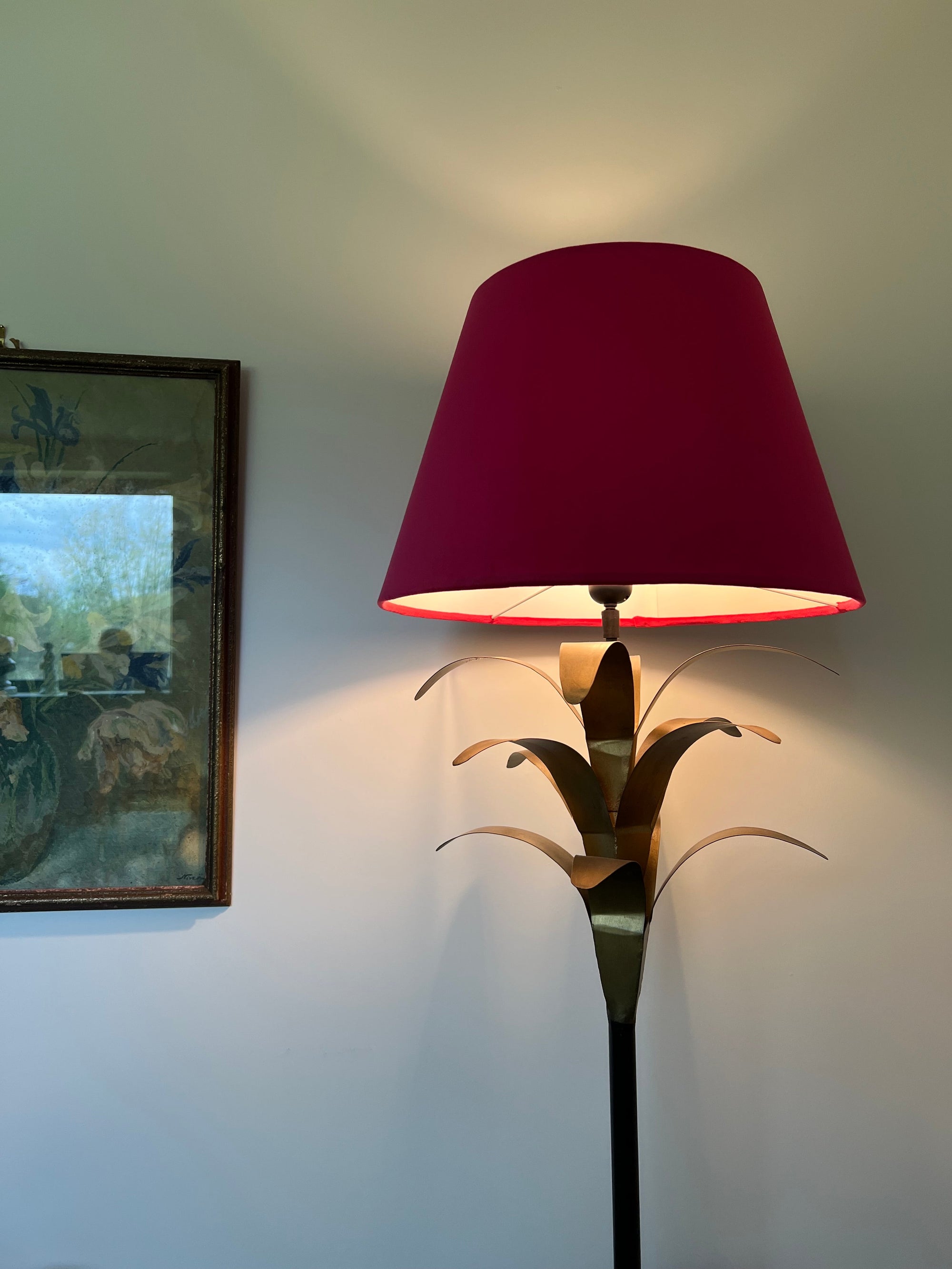 Cerise Pink Velvet Steep Empire Lampshade | Handmade Ceiling Light Shade | UK