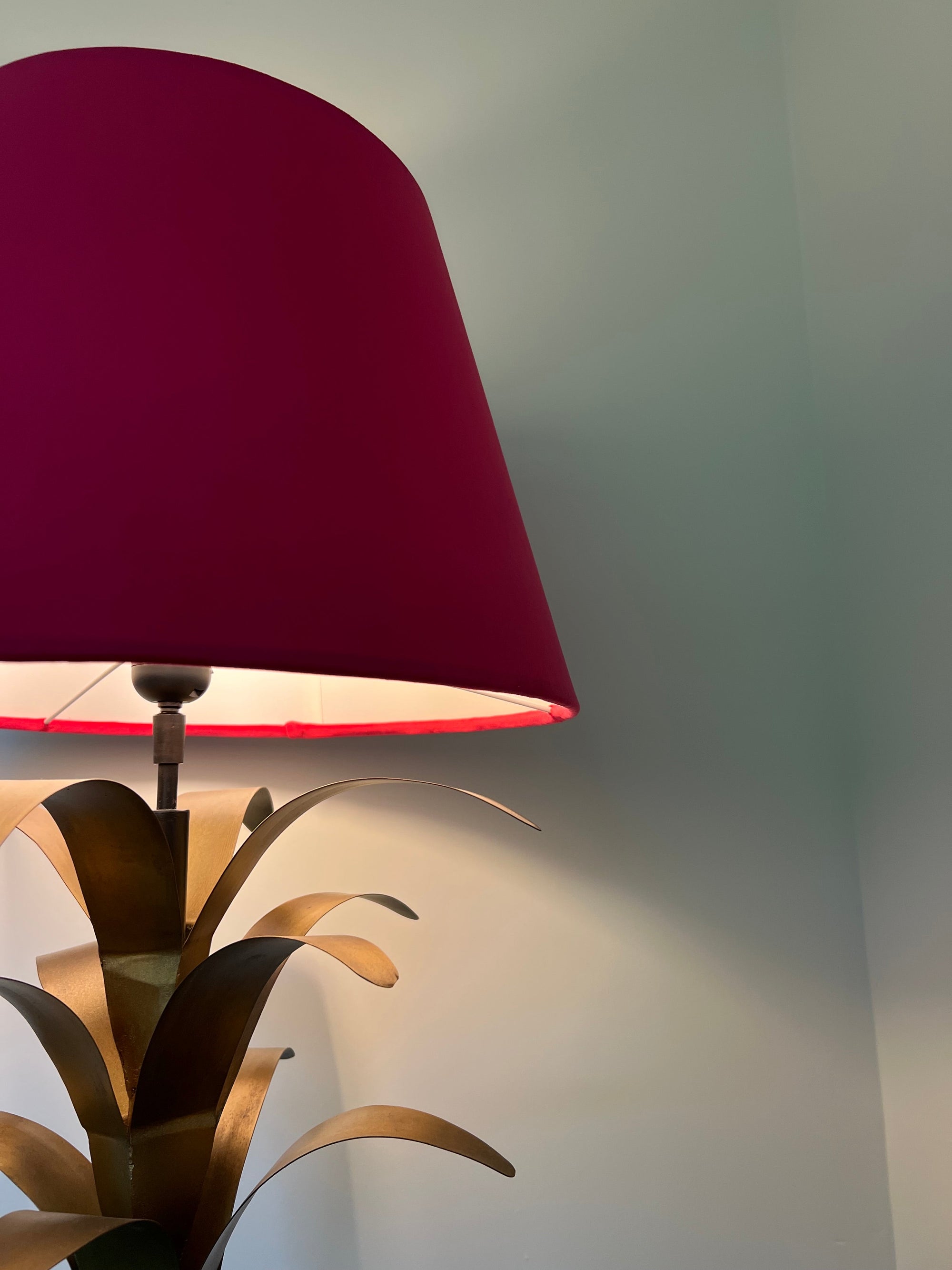 Cerise Pink Velvet Steep Empire Lampshade | Handmade Ceiling Light Shade | UK