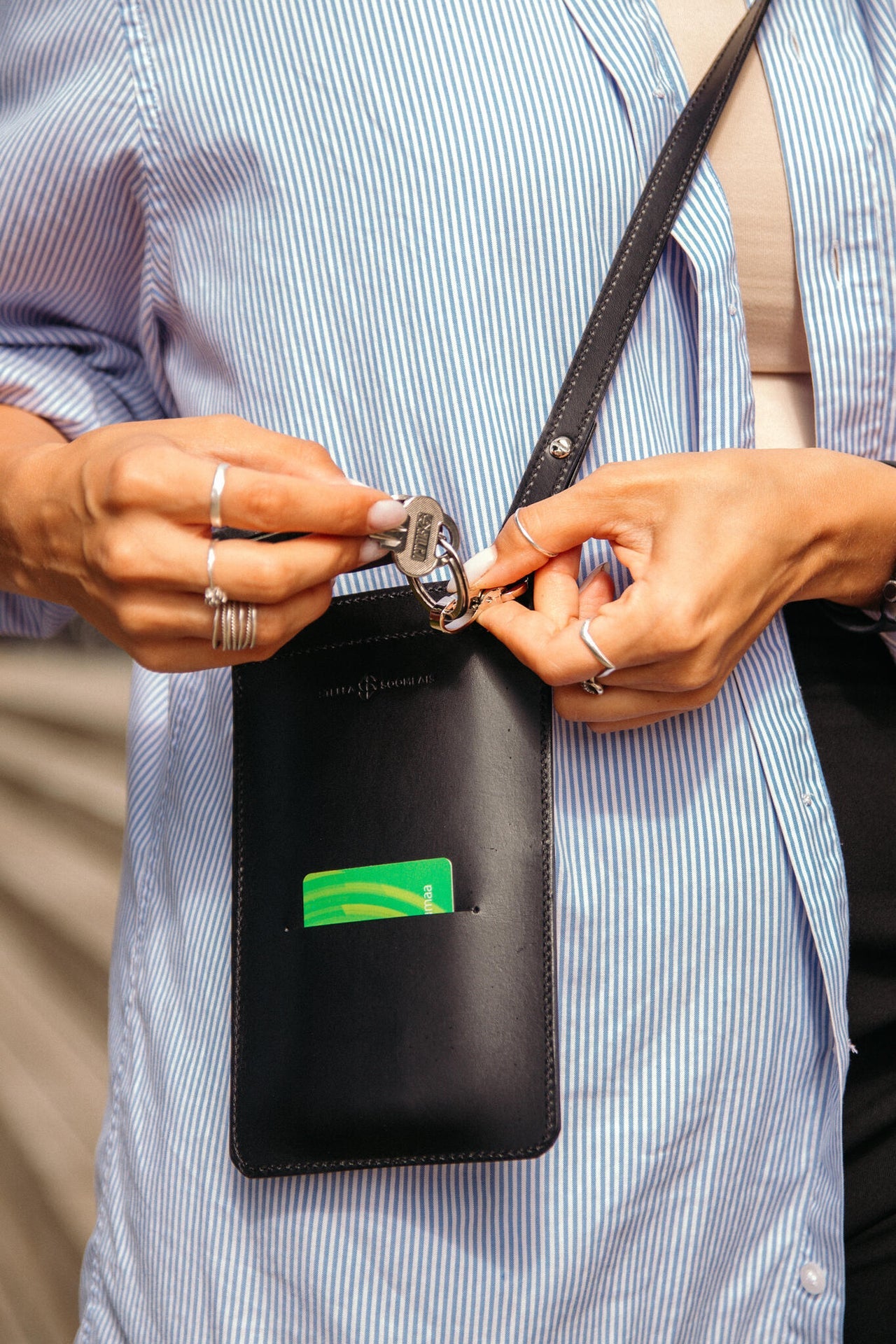 By Your Side Phone Bag – Secure, Stylish &amp; Eco-Friendly Leather by Stella Soomlais at brixbailey.com