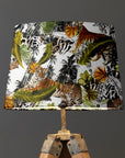 Tiger Cheetah Jungle Velvet Lampshade | French Drum Ceiling Light Shade | Bespoke Handmade Empire Lampshade