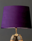 Purple Velvet Lampshade | French Drum Ceiling Light Shade | Bespoke Handmade Empire Lampshade