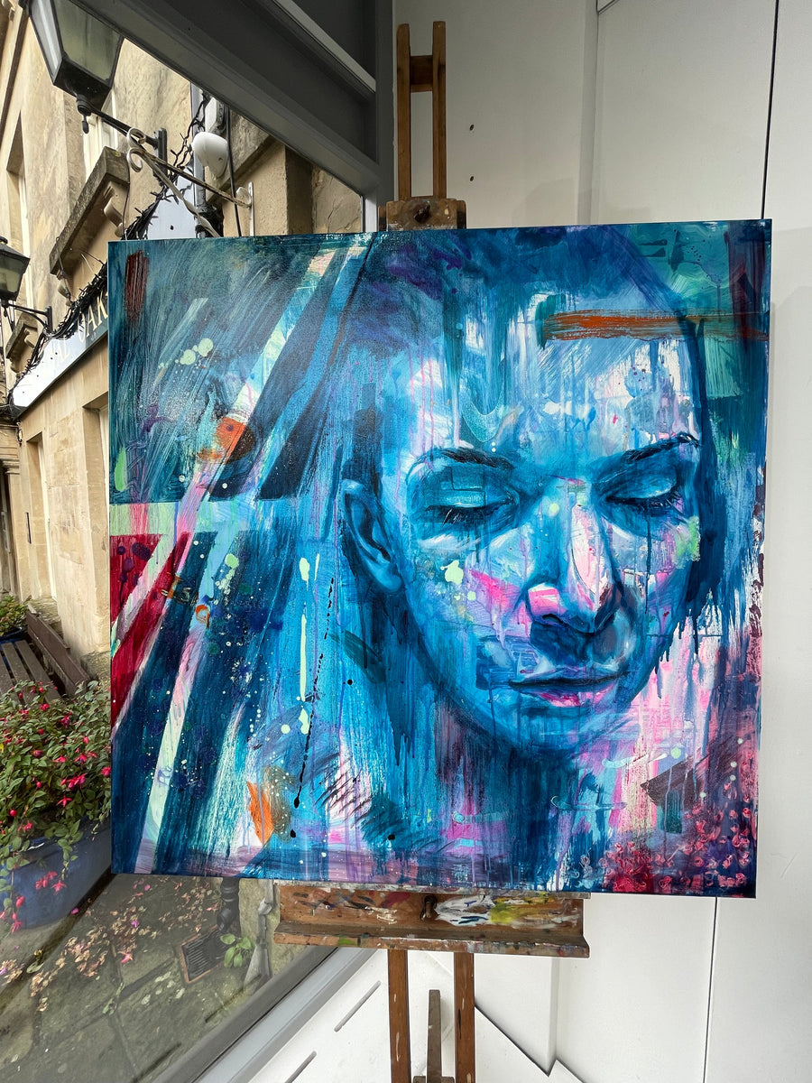 How Does It Feel premium limited edition fine art giclee print, signed luxury cotton rag paper, 60x60cm or 80x80cm, certificate of authenticity by Michael Sutherland Art at brixbailey.com