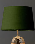 Olive Cotton French Drum Lampshade | Handmade Ceiling Light Shade | UK