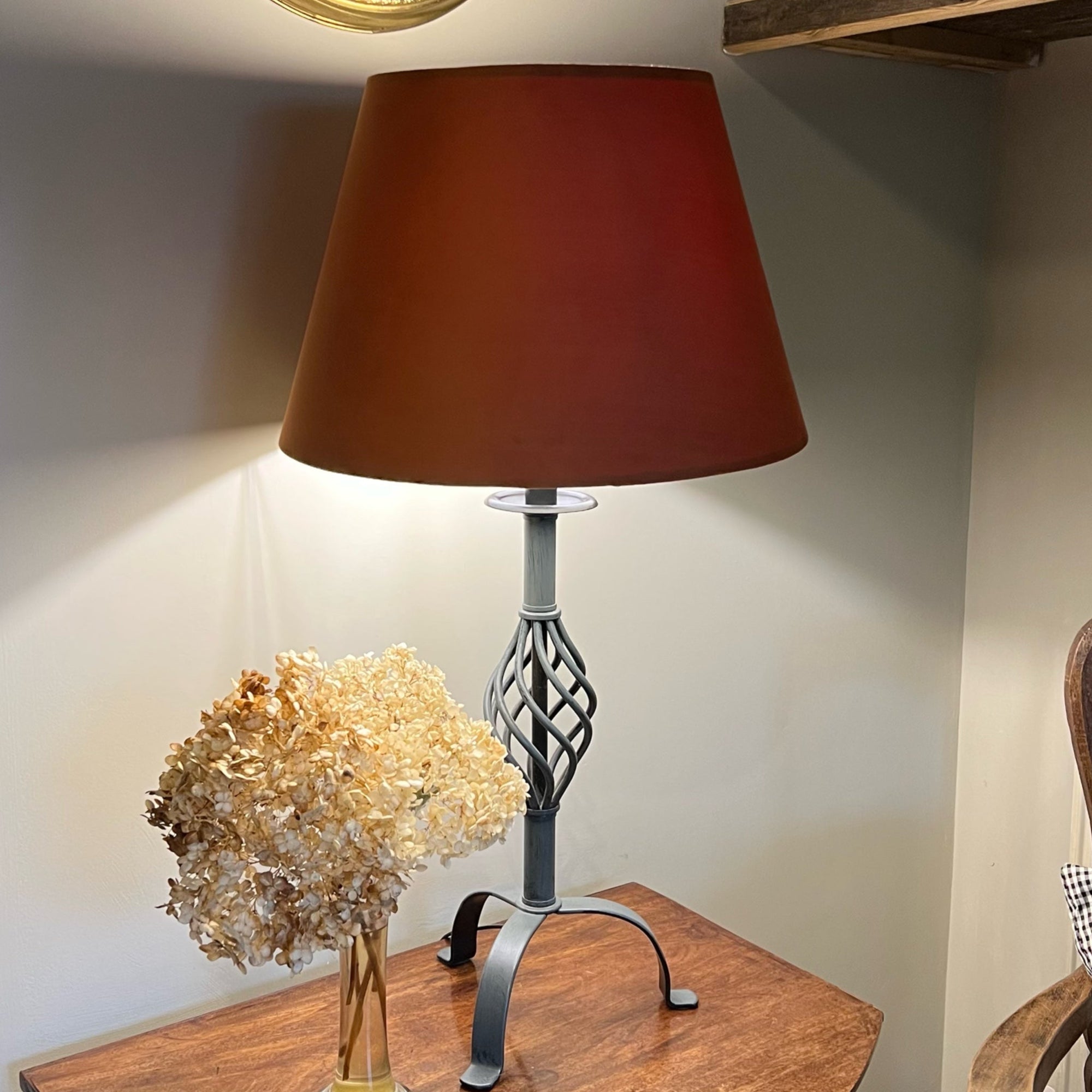 Burnt Orange Velvet Steep Empire Lampshade | Handmade Ceiling Light Shade | UK