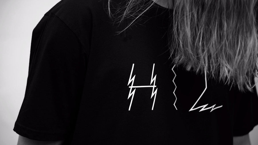 Limited edition Helsinki handprinted premium black tee, 100% organic cotton, extra large size, luxury unisex design by WWOOLLFF CO. at brixbailey.com