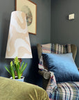 Ecru wiggle cone lampshade, extra tall lampshade