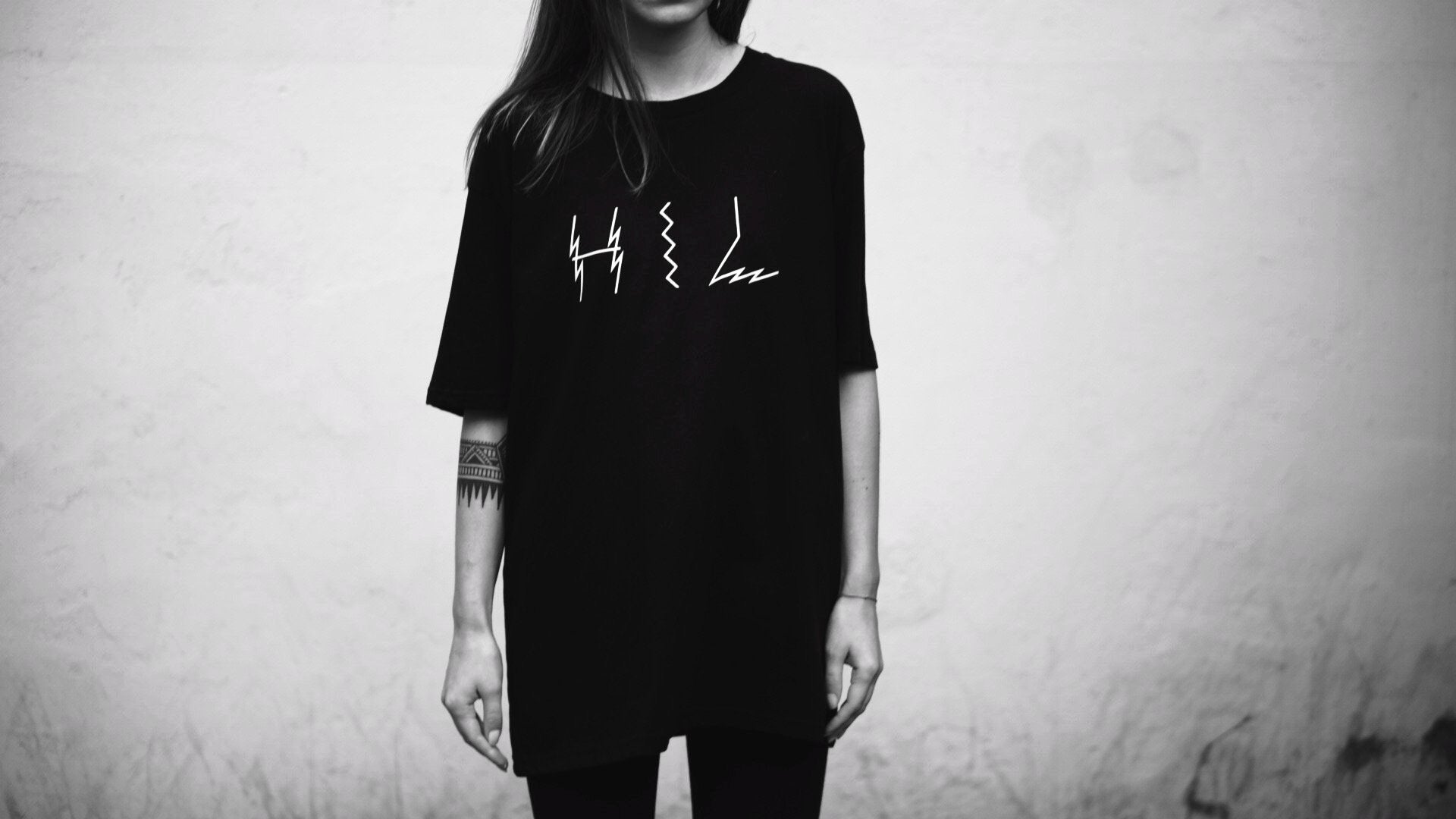 Limited edition black tee, premium handprinted organic cotton, stylish Helsinki design, luxury unisex fit by WWOOLLFF CO. at brixbailey.com