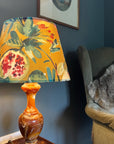 Fruta Fig Velvet Lampshade | French Drum Ceiling Light Shade | Bespoke Handmade Empire Lampshade