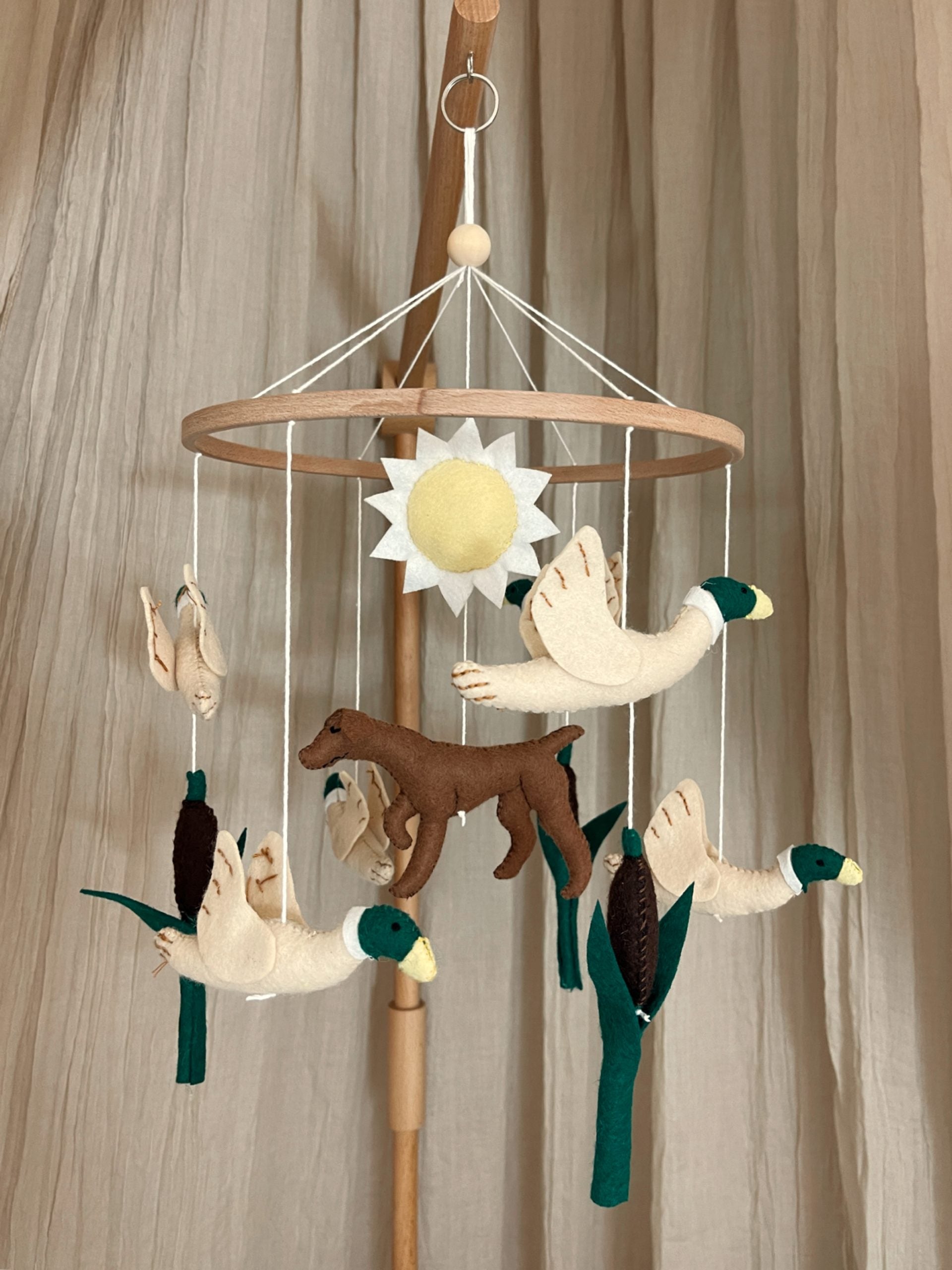 Handmade Dog &amp; Ducks babymobile