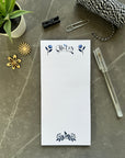 Blue Floral List Pad