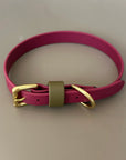 Dottie Wine & Olive Colour Block Collar