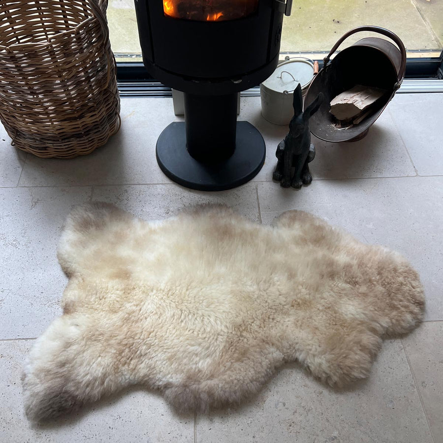 Rare Breed Champagne Mix Sheepskin Rug 100% Natural Free-range