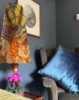 Bengal tiger Velvet cone lampshade, extra tall lampshade