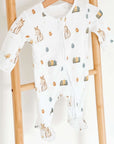 Cozy Easter Bunny Bamboo & Organic Cotton Zip Sleepsuit One Piece