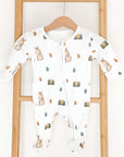 Cozy Easter Bunny Bamboo & Organic Cotton Zip Sleepsuit One Piece