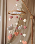 Handmade Little Hearts baby mobile-0