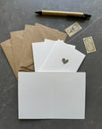 Small note cards with leopard print heart