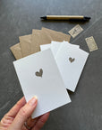 Small note cards with leopard print heart