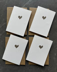 Small note cards with leopard print heart