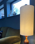 Off White Linen Lampshade | Extra Tall Cylinder Ceiling Light Shade | Bespoke Handmade UK