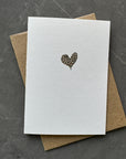 Small note cards with leopard print heart