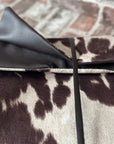 Moody Cow Reversible Pet Blanket | Faux Cowhide & Sherpa | Handmade Luxury Throw for Dogs | Protects Furniture UK