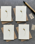 Small note cards with bee design