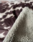 Moody Cow Reversible Pet Blanket | Faux Cowhide & Sherpa | Handmade Luxury Throw for Dogs | Protects Furniture UK