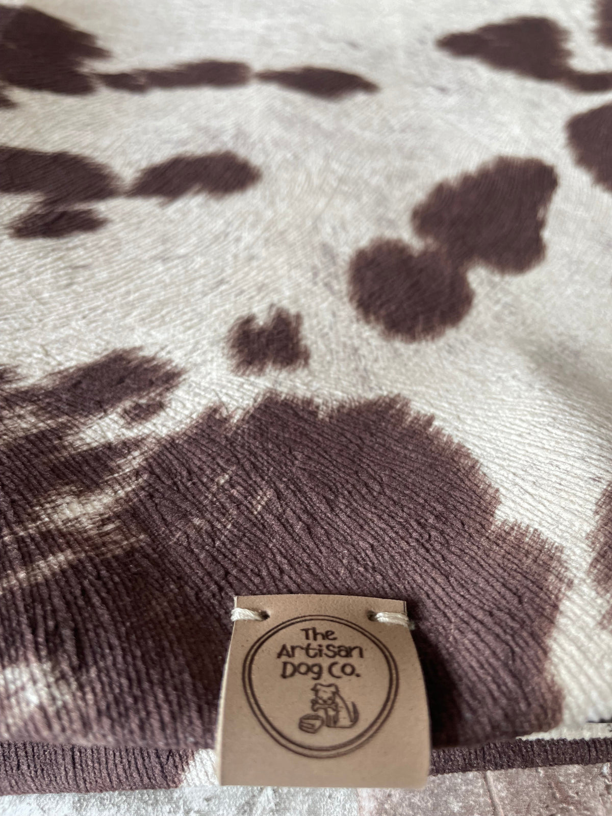 Moody Cow Reversible Pet Blanket | Faux Cowhide &amp; Sherpa | Handmade Luxury Throw for Dogs | Protects Furniture UK