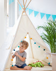 Charming Handmade Tipi Tent Set for Kids – Cozy & Safe Play Area by Sówka at brixbailey.com