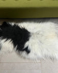 Luxury Icelandic YinYang black and white sheepskin hide, large premium natural undyed fleece, rare breed unique fur, cozy home decor by Wildash London at brixbailey.com