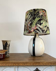Leopard & Palm Trees Velvet French Drum Lampshade | Handmade Ceiling Light Shade | UK