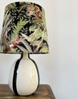 Leopard & Palm Trees Velvet French Drum Lampshade | Handmade Ceiling Light Shade | UK