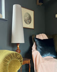 Grey Cotton Lampshade | Extra Tall Cone Light Shade | Bespoke Handmade UK