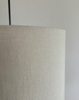 Natural linen drum lampshade/ ceiling shade with a white lining