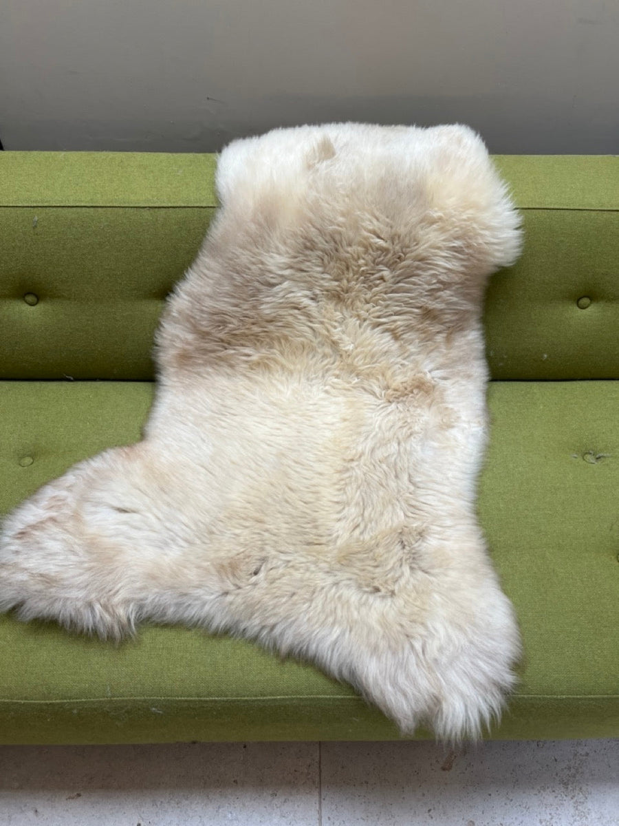 British Rare Breed Sheepskin Hide Unique Champagne Mix Large