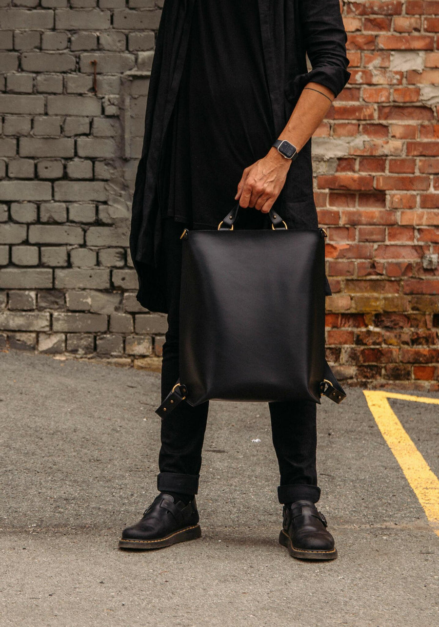 Convertible Leather Backpack/Shoulder Bag by Stella Soomlais
