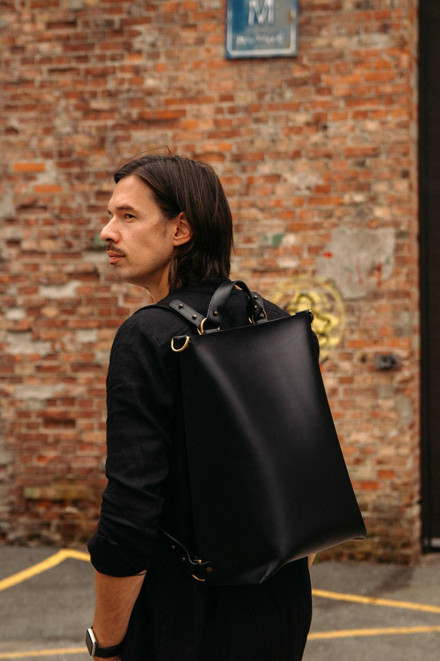 Convertible Leather Backpack/Shoulder Bag by Stella Soomlais