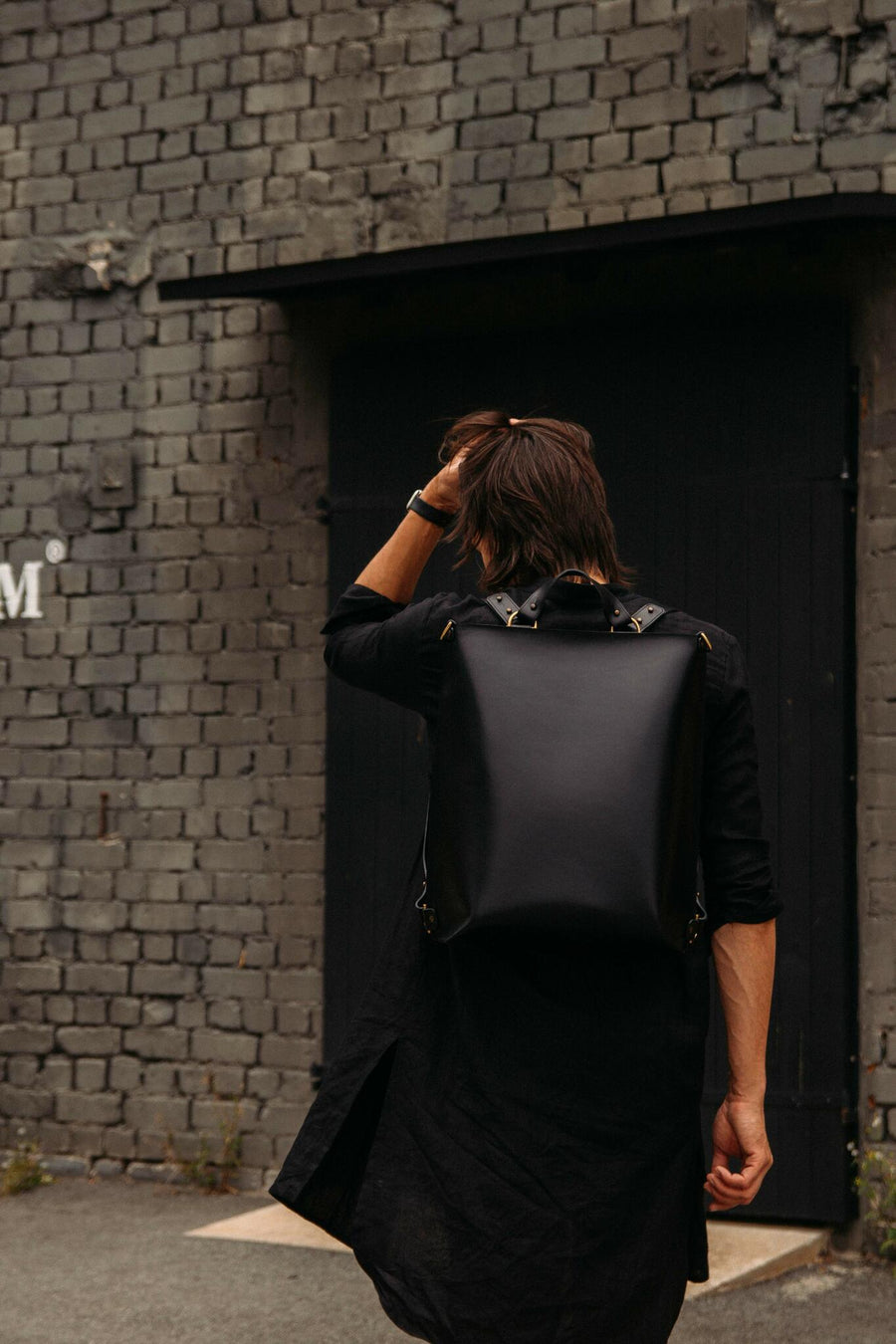 Convertible Leather Backpack/Shoulder Bag by Stella Soomlais
