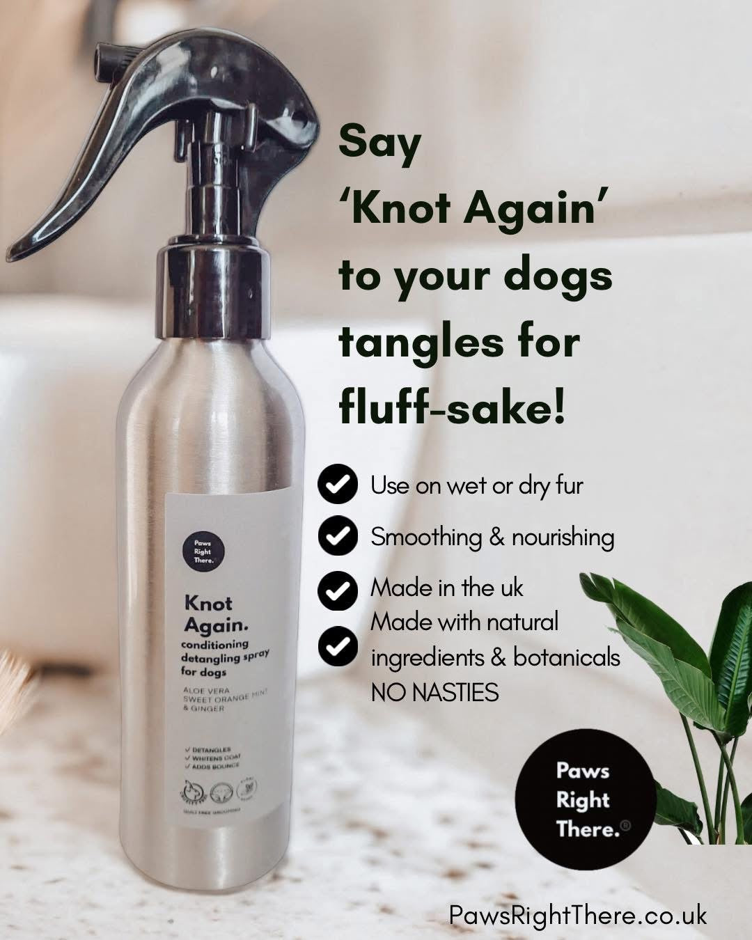 Knot Again Dog Detangling &amp; Conditioning Spray - 150ml