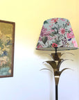 Light Blue Butterfly Floral Velvet Steep Empire Lampshade | Handmade Ceiling Light Shade | UK
