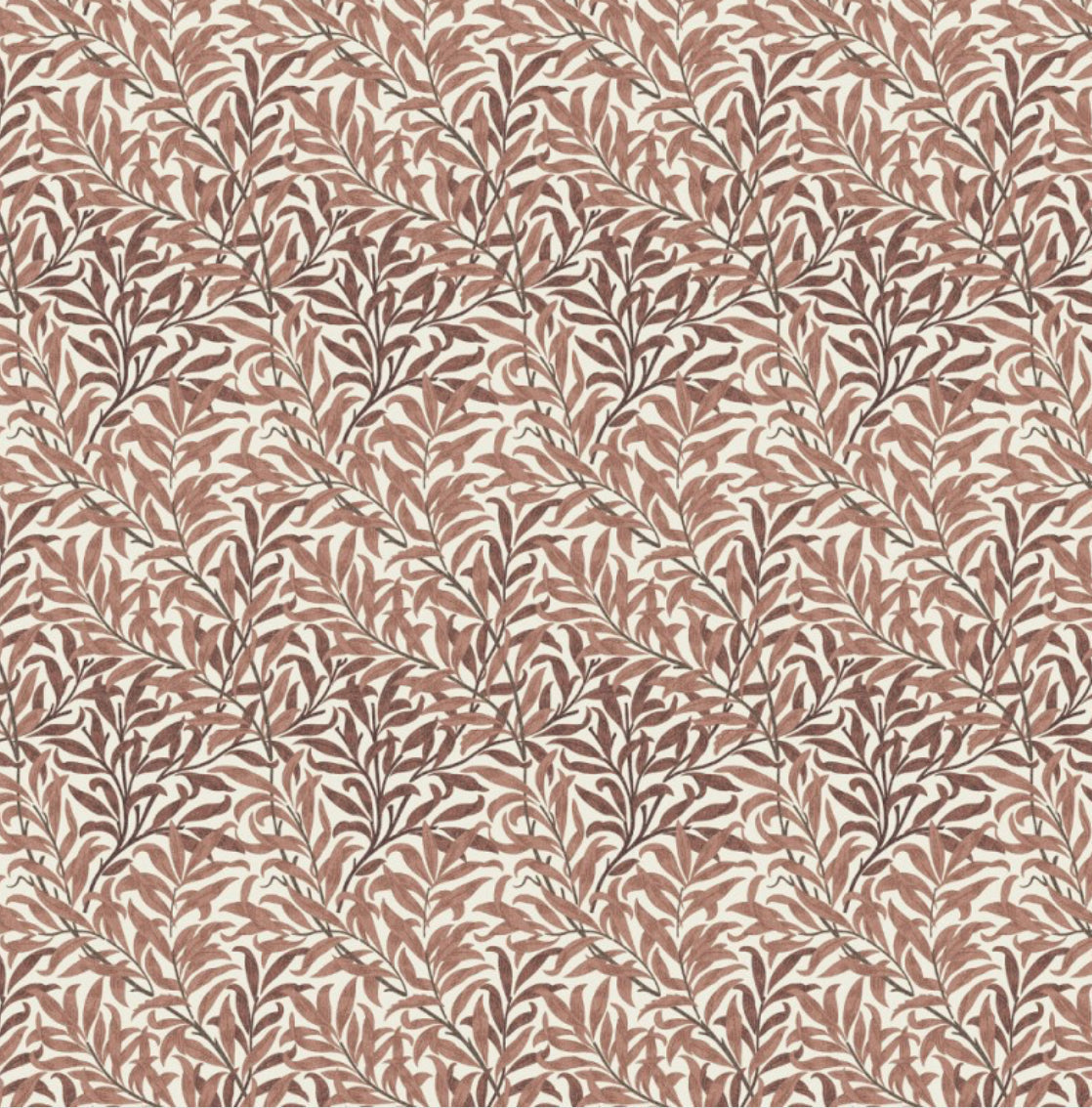 William morris rust willow leaves cotton cushion, scatter cushions