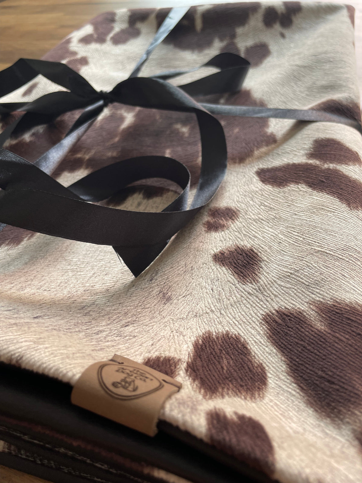 Moody Cow Reversible Pet Blanket | Faux Cowhide &amp; Sherpa | Handmade Luxury Throw for Dogs | Protects Furniture UK