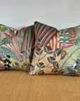 Floral pastel velvet throw cushion, scatter cushions