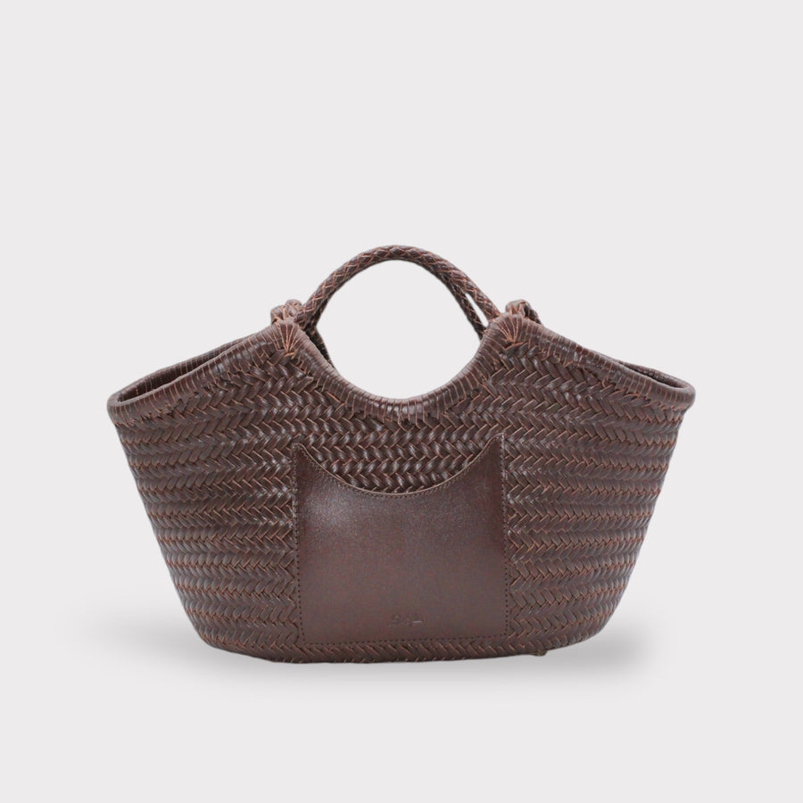 CELIA Calfskin Leather Tote from SOOK - Spacious Travel Bag with Cotton Drawstring Organizer | Handmade in Italy by Sook Stainable at brixbailey.com