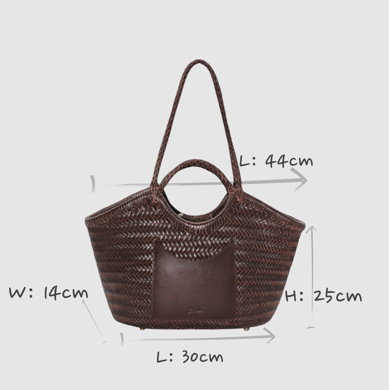 CELIA Calfskin Leather Tote from SOOK - Spacious Travel Bag with Cotton Drawstring Organizer | Handmade in Italy by Sook Stainable at brixbailey.com